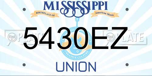 5430EZ Mississippi License Plate