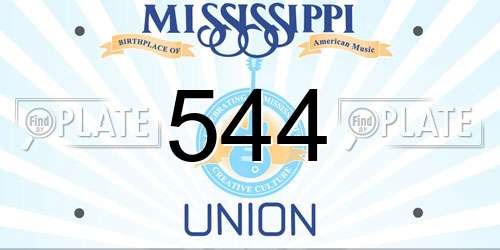 544 Mississippi License Plate