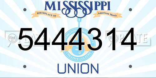 5444314 Mississippi License Plate