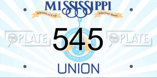 545 Mississippi License Plate