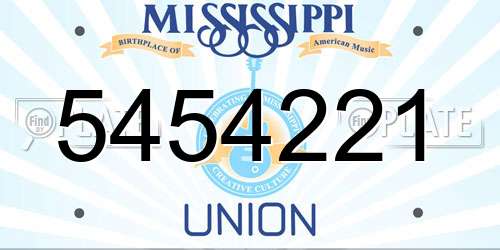 5454221 Mississippi License Plate