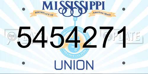 5454271 Mississippi License Plate