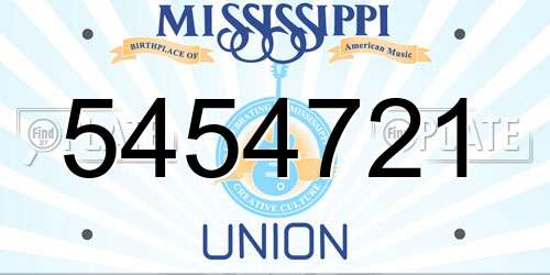 5454721 Mississippi License Plate