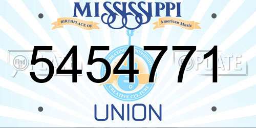 5454771 Mississippi License Plate
