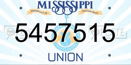 5457515 Mississippi License Plate