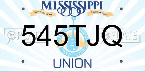 545TJQ Mississippi License Plate