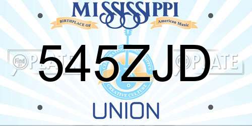 545ZJD Mississippi License Plate