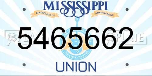 5465662 Mississippi License Plate