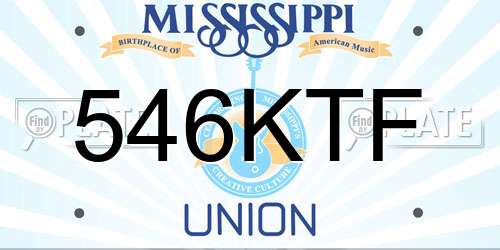 546KTF Mississippi License Plate