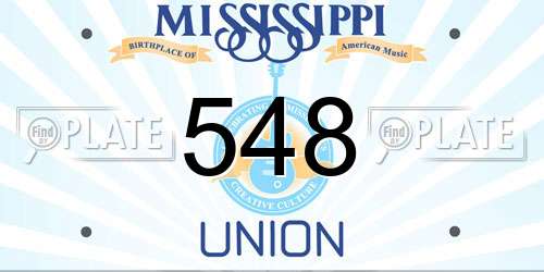 548 Mississippi License Plate