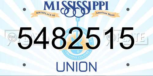 5482515 Mississippi License Plate