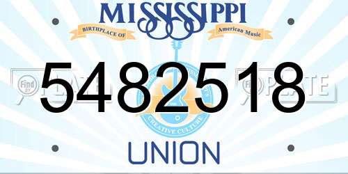 5482518 Mississippi License Plate