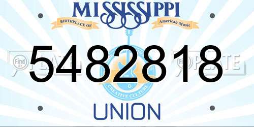 5482818 Mississippi License Plate