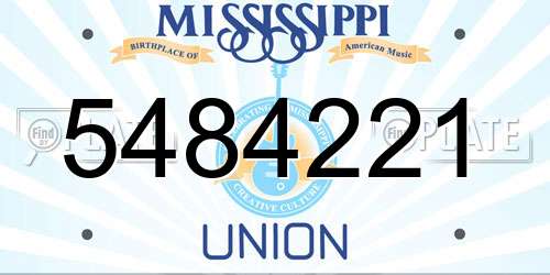 5484221 Mississippi License Plate