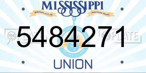 5484271 Mississippi License Plate