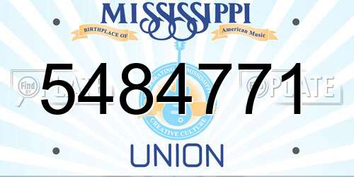 5484771 Mississippi License Plate