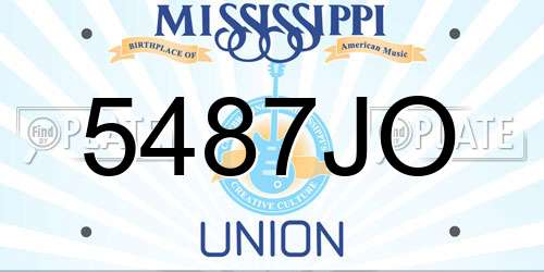 5487JO Mississippi License Plate