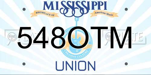 548OTM Mississippi License Plate