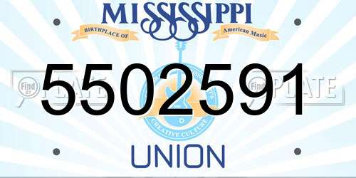 5502591 Mississippi License Plate