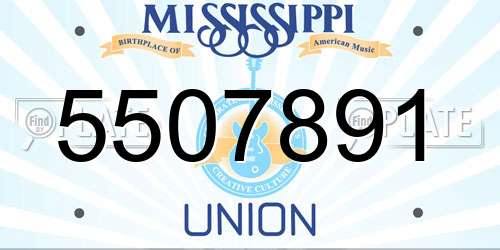 5507891 Mississippi License Plate