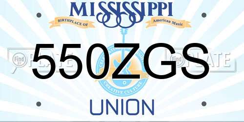 550ZGS Mississippi License Plate