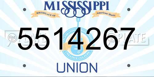 5514267 Mississippi License Plate