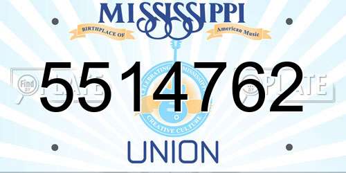 5514762 Mississippi License Plate