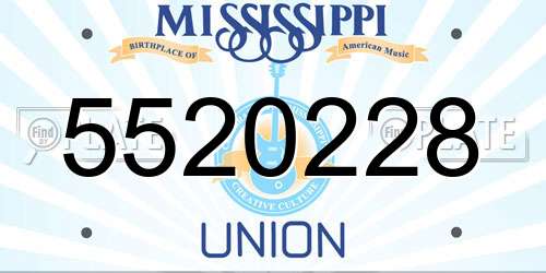 5520228 Mississippi License Plate