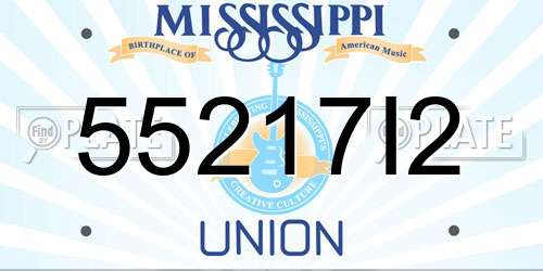 55217I2 Mississippi License Plate