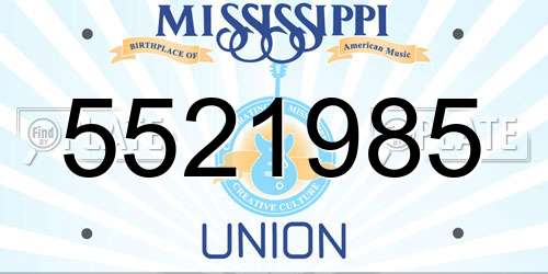 5521985 Mississippi License Plate