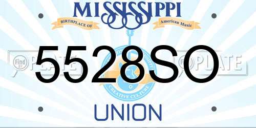 5528SO Mississippi License Plate