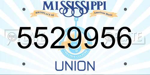 5529956 Mississippi License Plate