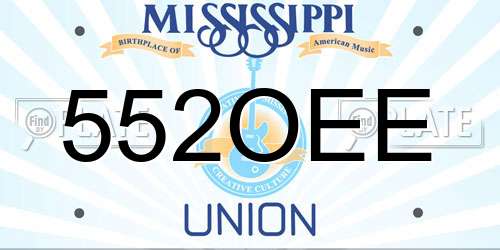 552OEE Mississippi License Plate