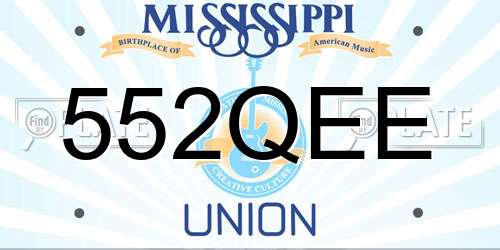 552QEE Mississippi License Plate