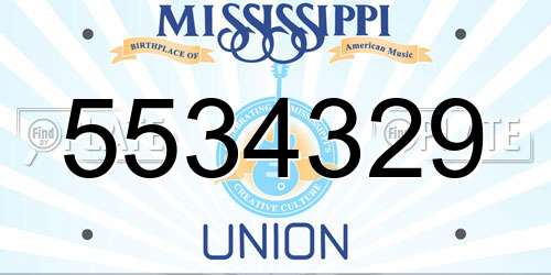 5534329 Mississippi License Plate