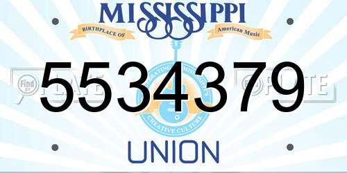 5534379 Mississippi License Plate