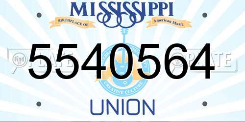5540564 Mississippi License Plate
