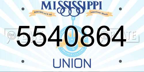 5540864 Mississippi License Plate