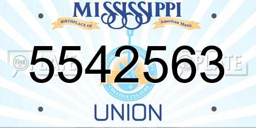 5542563 Mississippi License Plate