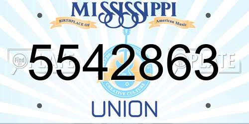 5542863 Mississippi License Plate