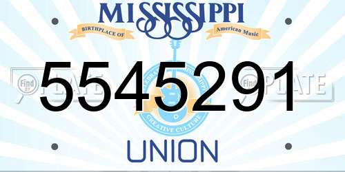 5545291 Mississippi License Plate