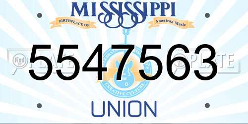 5547563 Mississippi License Plate