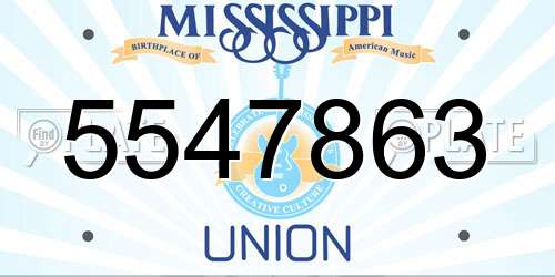 5547863 Mississippi License Plate
