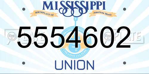 5554602 Mississippi License Plate