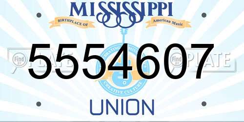 5554607 Mississippi License Plate