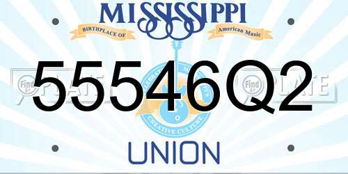55546Q2 Mississippi License Plate