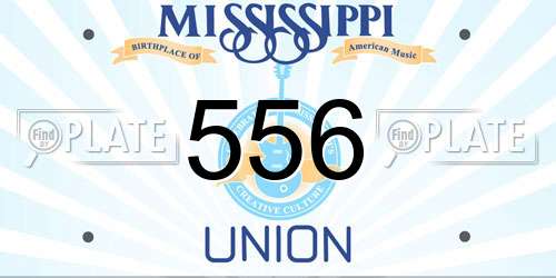 556 Mississippi License Plate