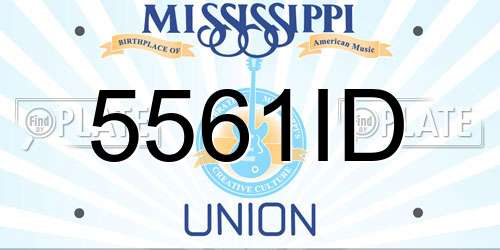 5561ID Mississippi License Plate