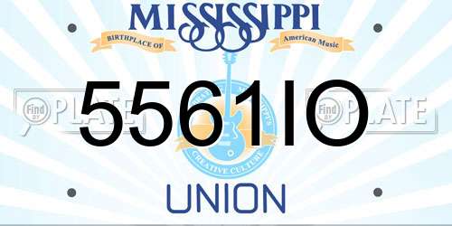 5561IO Mississippi License Plate