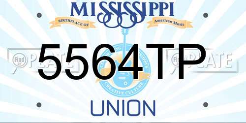 5564TP Mississippi License Plate